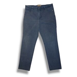 Pre-loved Hannah Faded Black Straight Relaxed Fit Denim Jeans, Size 14